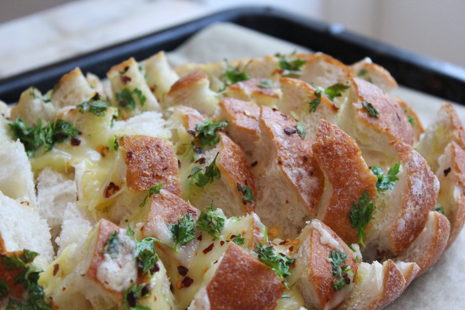 Crack bread med fetaost & vitlök