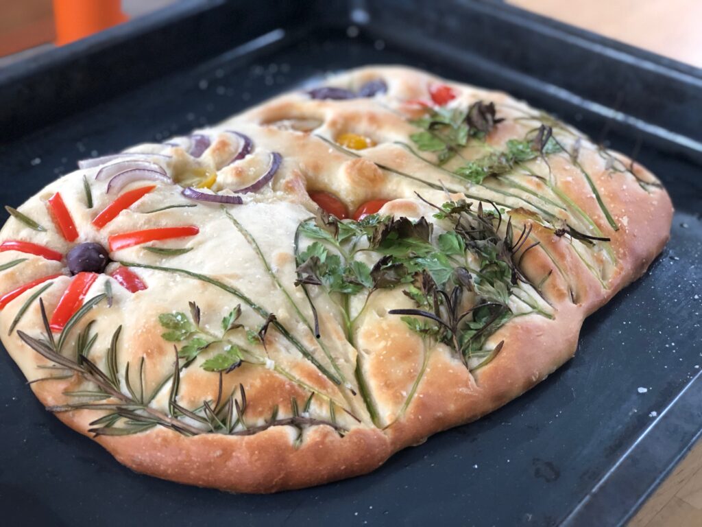 Vacker focaccia
