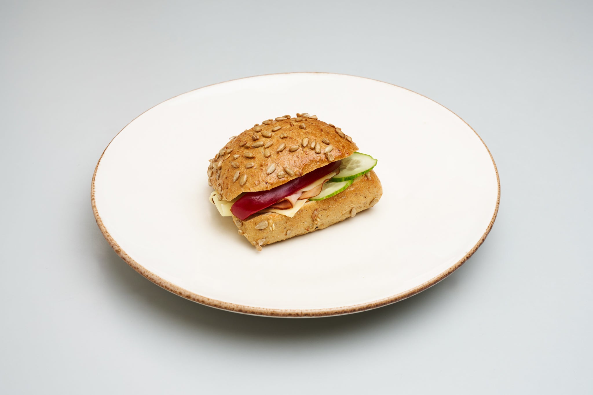 Grov fralla med ost & skinka