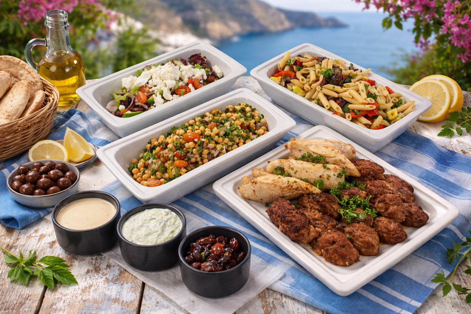 Grekisk inspirerad buffé