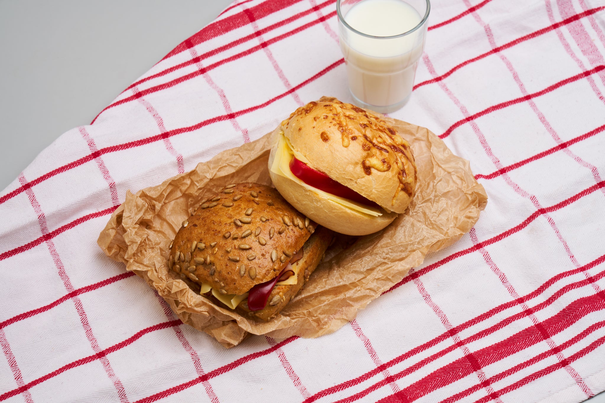 Grov fralla med ost & skinka