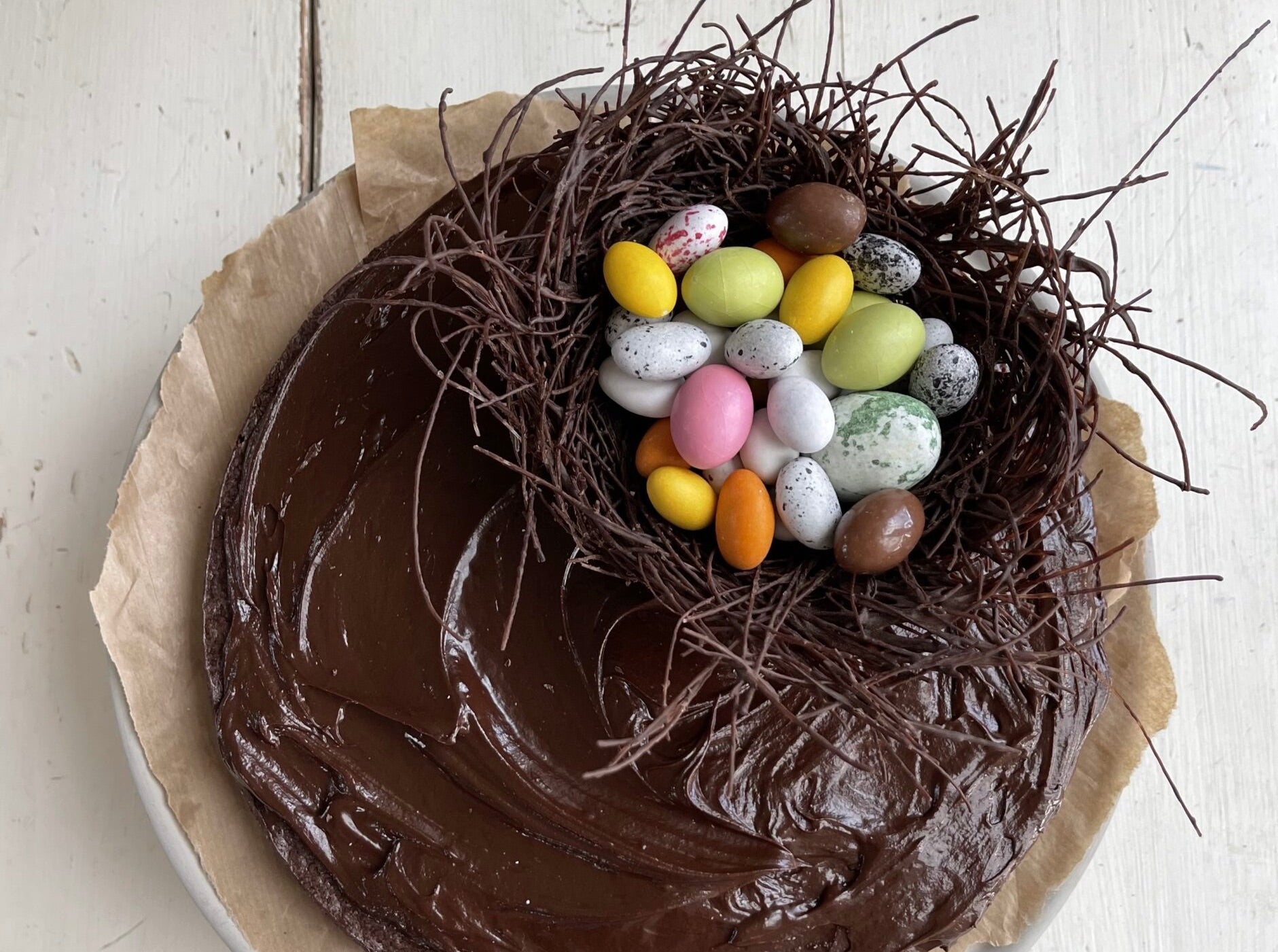 Påsktårta med fågelbo